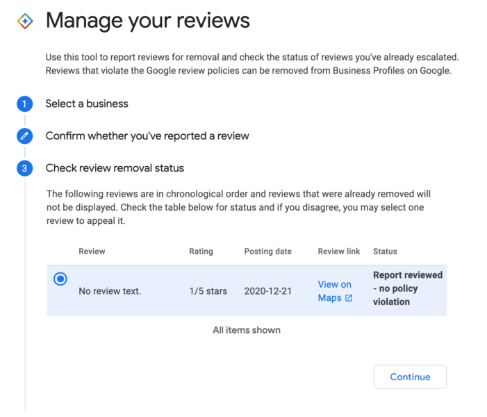 Google recent changes on reviews